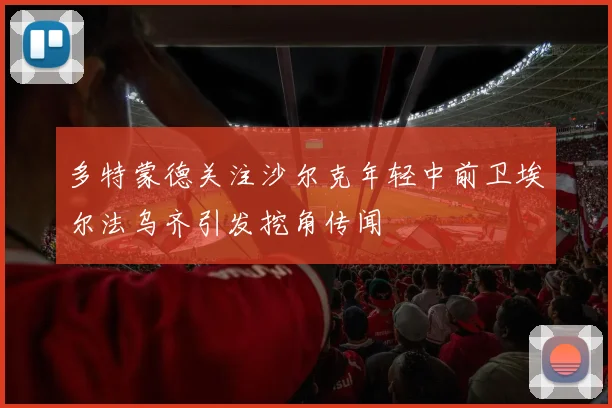 多特蒙德关注沙尔克年轻中前卫埃尔法乌齐引发挖角传闻